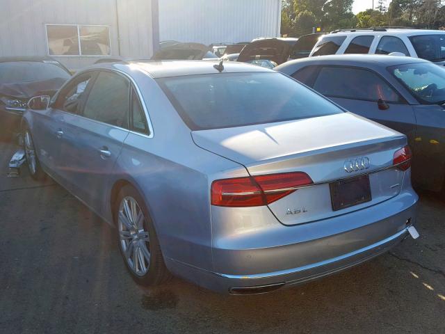 WAU34AFD0GN010152 - 2016 AUDI A8 L QUATT SILVER photo 3