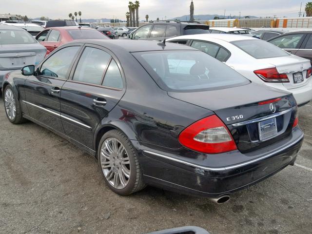 WDBUF56X58B193620 - 2008 MERCEDES-BENZ E 350 BLACK photo 3