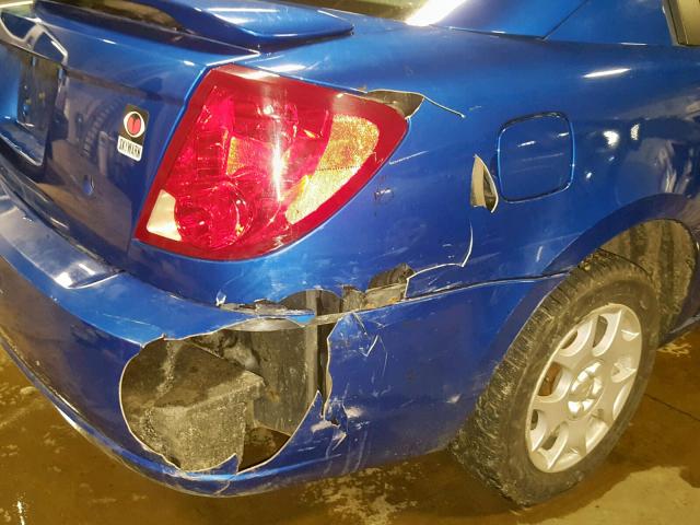 1G8AN12F54Z165681 - 2004 SATURN ION LEVEL BLUE photo 9