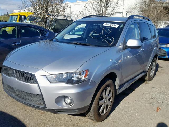 JA4AS2AW9CU003354 - 2012 MITSUBISHI OUTLANDER SILVER photo 2