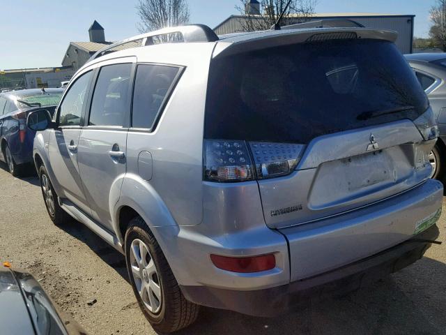 JA4AS2AW9CU003354 - 2012 MITSUBISHI OUTLANDER SILVER photo 3