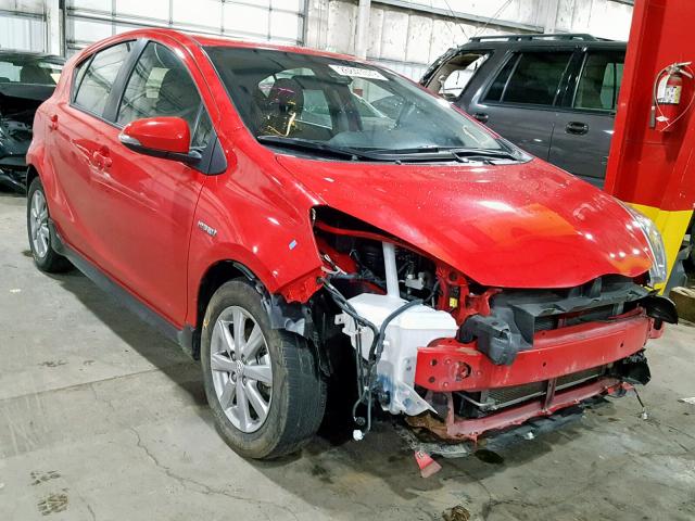 JTDKDTB37H1591469 - 2017 TOYOTA PRIUS C RED photo 1