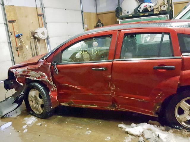 1B3HB48B67D167235 - 2007 DODGE CALIBER SX RED photo 10