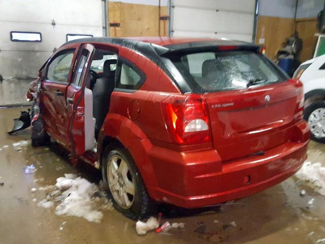 1B3HB48B67D167235 - 2007 DODGE CALIBER SX RED photo 3