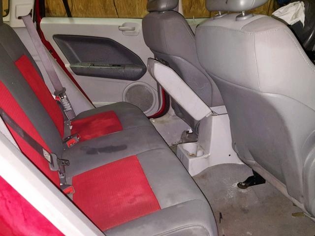 1B3HB48B67D167235 - 2007 DODGE CALIBER SX RED photo 6