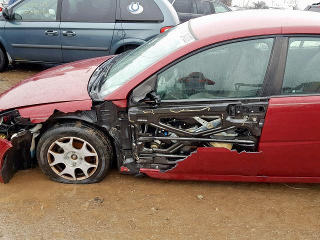 1G8AJ52F64Z196750 - 2004 SATURN ION LEVEL RED photo 10
