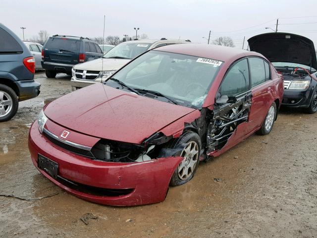 1G8AJ52F64Z196750 - 2004 SATURN ION LEVEL RED photo 2