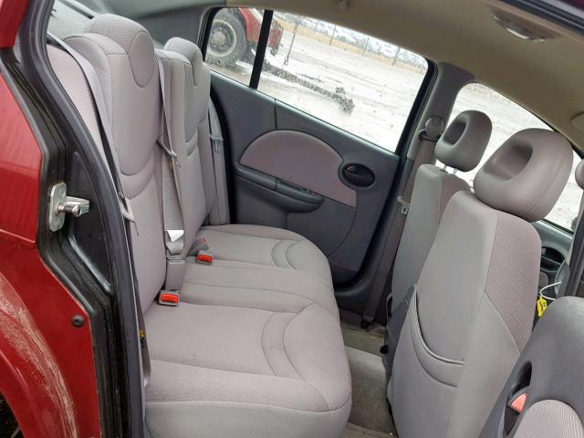 1G8AJ52F64Z196750 - 2004 SATURN ION LEVEL RED photo 6