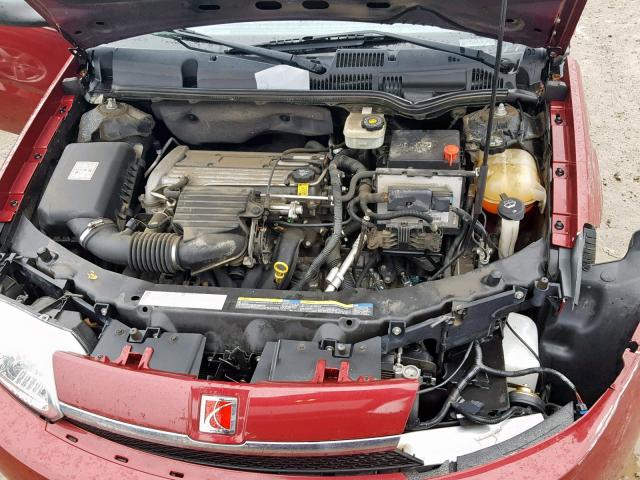 1G8AJ52F64Z196750 - 2004 SATURN ION LEVEL RED photo 7