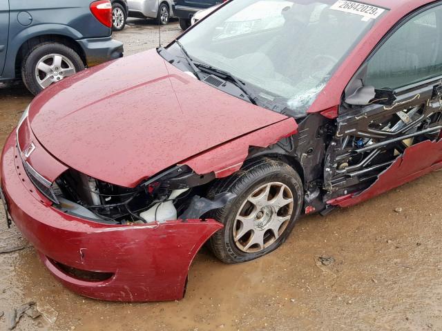 1G8AJ52F64Z196750 - 2004 SATURN ION LEVEL RED photo 9
