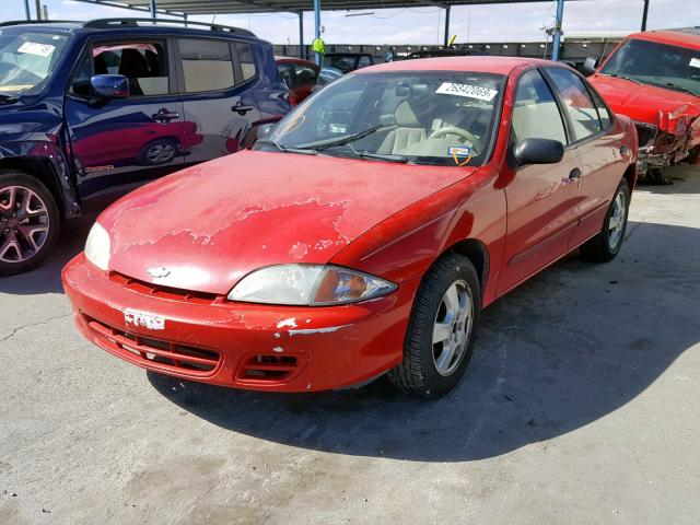 1G1JF524527427998 - 2002 CHEVROLET CAVALIER L RED photo 2