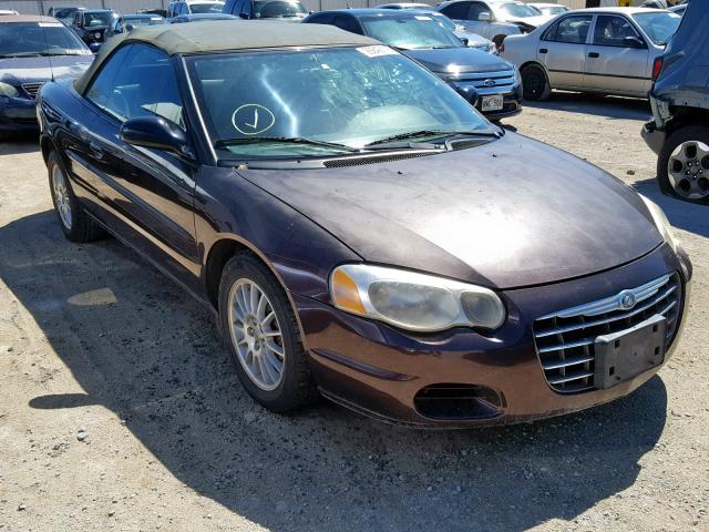 1C3EL45X74N244669 - 2004 CHRYSLER SEBRING LX PURPLE photo 1