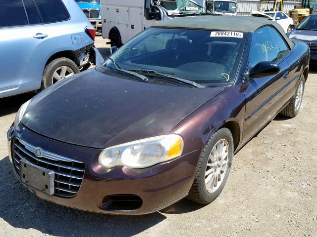 1C3EL45X74N244669 - 2004 CHRYSLER SEBRING LX PURPLE photo 2