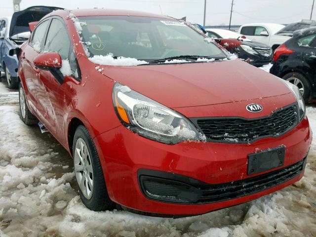 KNADM4A33E6324745 - 2014 KIA RIO LX RED photo 1