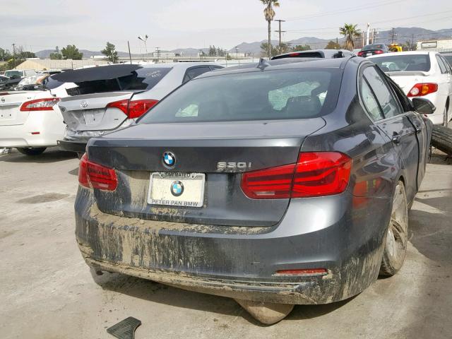 WBA8B9C59JEE81329 - 2018 BMW 330 I GRAY photo 4