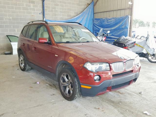 WBXPC93409WJ25652 - 2009 BMW X3 XDRIVE3 BURGUNDY photo 1