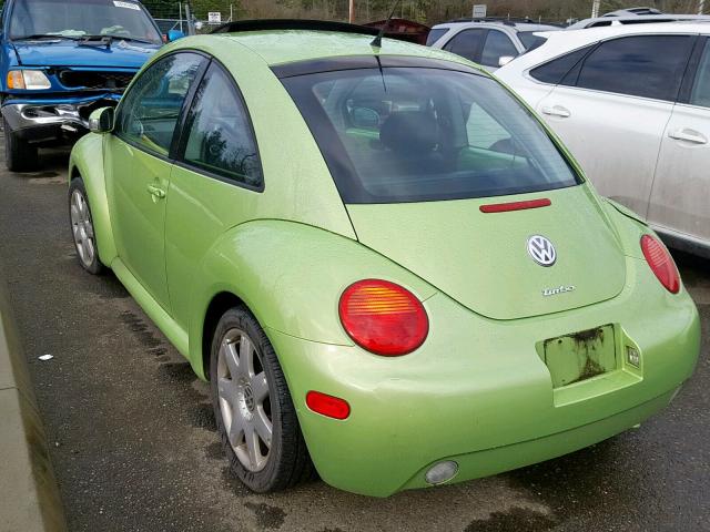3VWDD21C33M437905 - 2003 VOLKSWAGEN NEW BEETLE Yaşıl foto 3