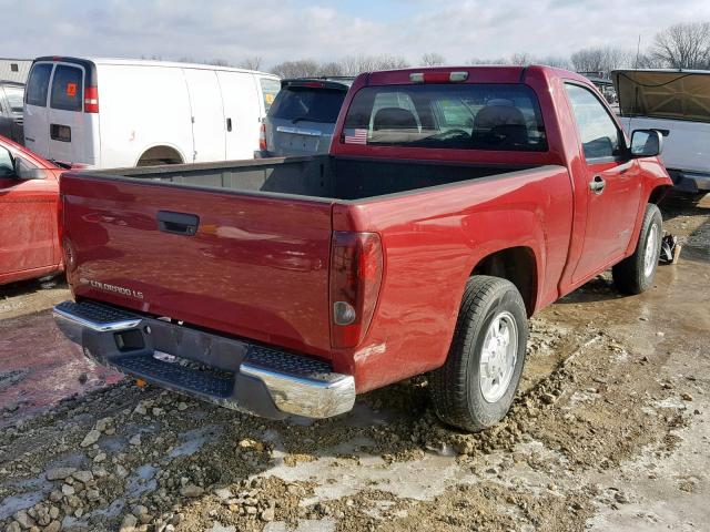 1GCCS148748163393 - 2004 CHEVROLET COLORADO MAROON photo 4