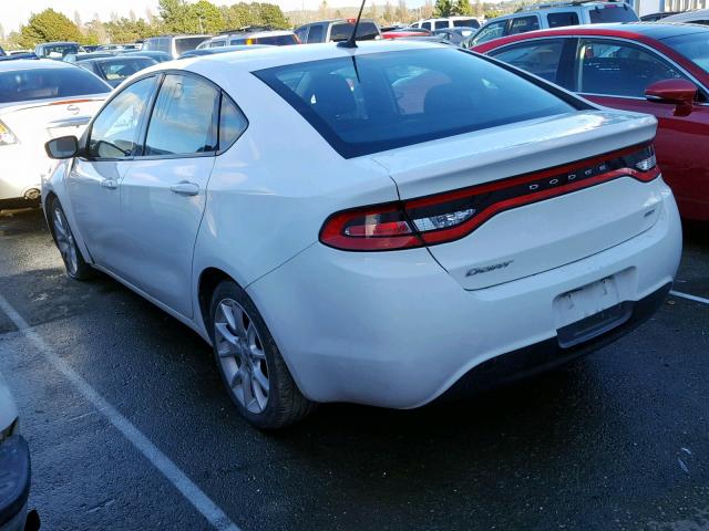 1C3CDFBAXDD210487 - 2013 DODGE DART SXT WHITE photo 3