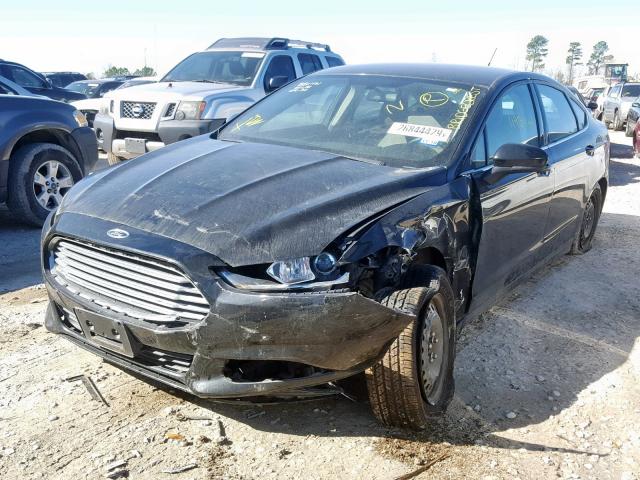 3FA6P0G72ER267887 - 2014 FORD FUSION S BLACK photo 2