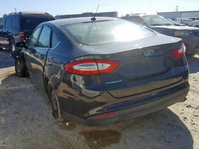 3FA6P0G72ER267887 - 2014 FORD FUSION S BLACK photo 3