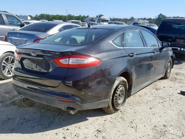 3FA6P0G72ER267887 - 2014 FORD FUSION S BLACK photo 4