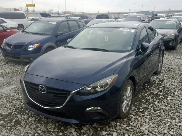 JM1BM1V71E1111604 - 2014 MAZDA 3 TOURING BLUE photo 2