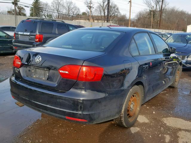 3VW2K7AJ7CM345317 - 2012 VOLKSWAGEN JETTA BASE BLACK photo 4