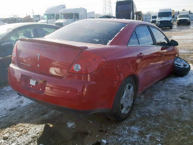 1G2ZF55B764162209 - 2006 PONTIAC G6 SE RED photo 4