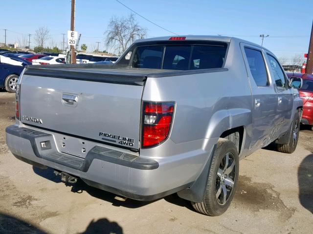 5FPYK1F69EB007723 - 2014 HONDA RIDGELINE SILVER photo 4