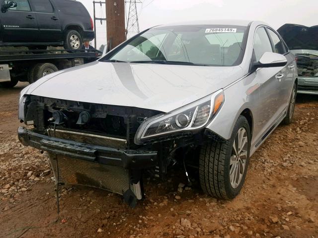 5NPE34AF6GH373189 - 2016 HYUNDAI SONATA SPO SILVER photo 2