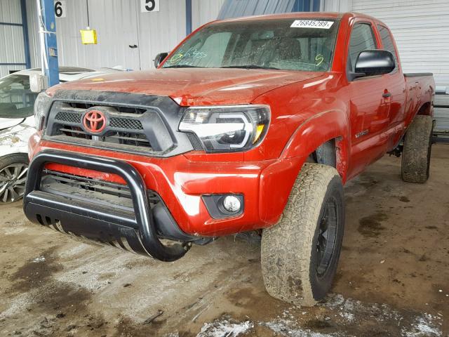 5TFUU4EN1CX047714 - 2012 TOYOTA TACOMA RED photo 2