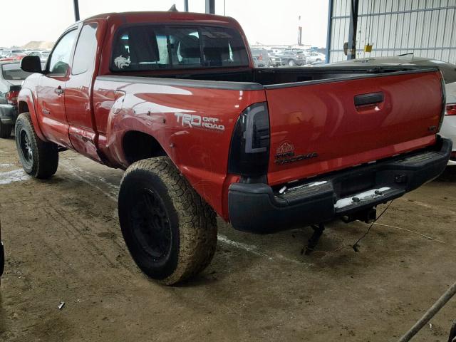 5TFUU4EN1CX047714 - 2012 TOYOTA TACOMA RED photo 3