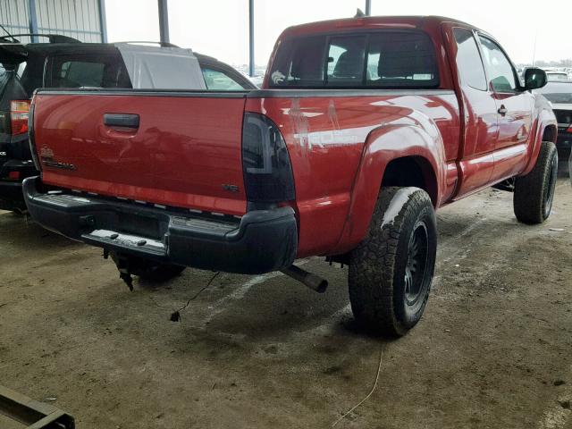 5TFUU4EN1CX047714 - 2012 TOYOTA TACOMA RED photo 4