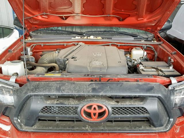 5TFUU4EN1CX047714 - 2012 TOYOTA TACOMA RED photo 7