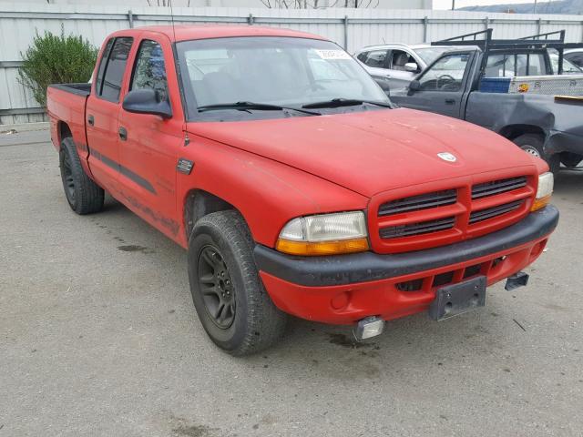 1B7GL2AX81S113388 - 2001 DODGE DAKOTA QUA RED photo 1