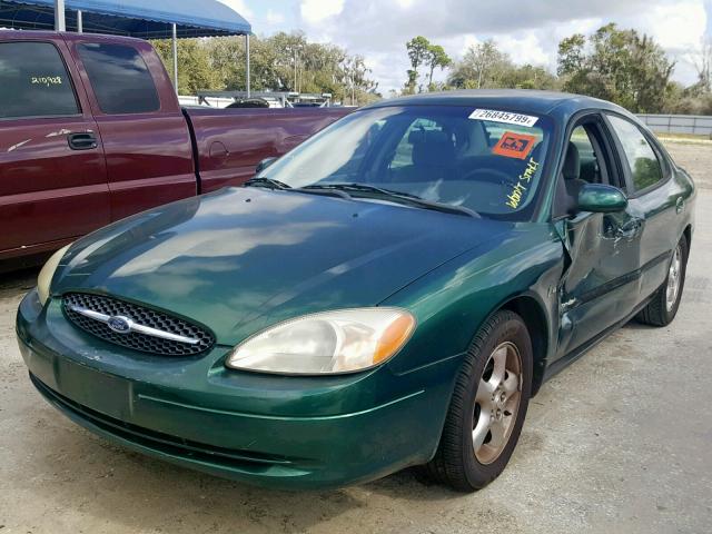 1FAFP5523YA170975 - 2000 FORD TAURUS SES GREEN photo 2