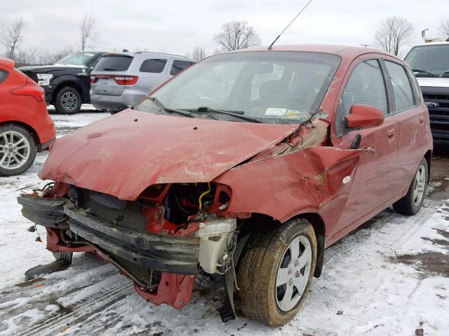 KL1TD66656B585601 - 2006 CHEVROLET AVEO BASE Қызыл фото 2