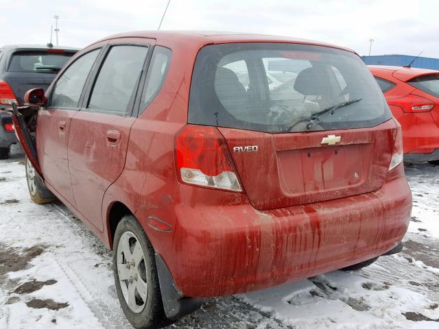 KL1TD66656B585601 - 2006 CHEVROLET AVEO BASE Қызыл фото 3