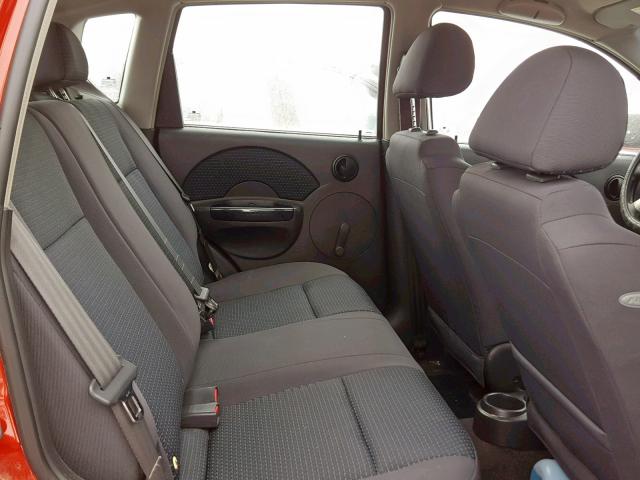 KL1TD66656B585601 - 2006 CHEVROLET AVEO BASE Қызыл фото 6