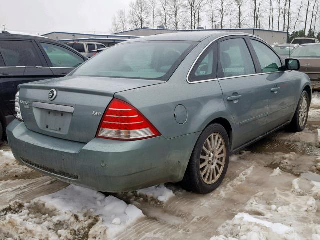 1MEFM43175G622859 - 2005 MERCURY MONTEGO PR TURQUOISE photo 4