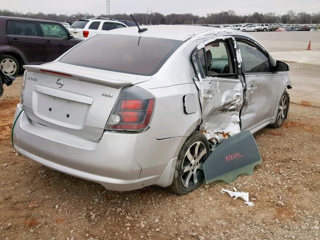 3N1AB6AP2CL775035 - 2012 NISSAN SENTRA 2.0 SILVER photo 4