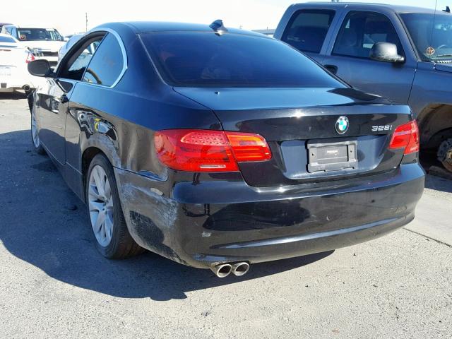 WBAKE5C57CJ106052 - 2012 BMW 328 I SULE BLACK photo 3