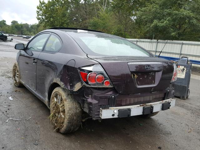 JTKDE167980262200 - 2008 TOYOTA SCION TC იასამნისფერი ფოტო 3