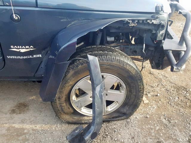 1J8FA54107L180699 - 2007 JEEP WRANGLER S BLUE photo 9