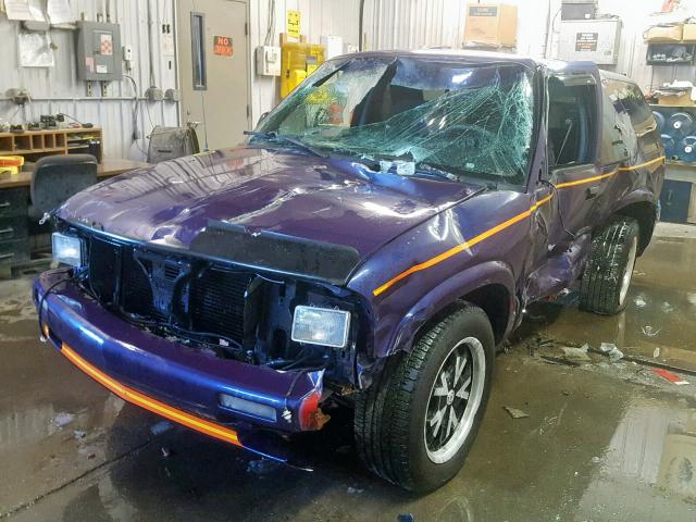 1GNCS18W0S2134026 - 1995 CHEVROLET BLAZER PURPLE photo 2