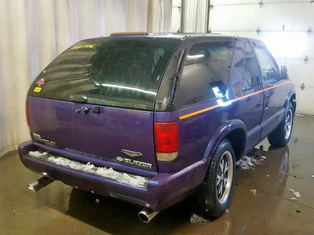 1GNCS18W0S2134026 - 1995 CHEVROLET BLAZER PURPLE photo 4