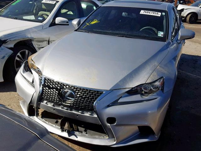 JTHBE1D23E5014107 - 2014 LEXUS IS 350 SILVER photo 2