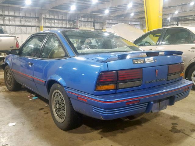 1G2JB14H6R7572221 - 1994 PONTIAC SUNBIRD LE BLUE photo 3