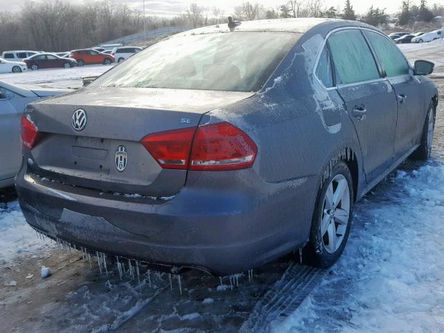 1VWBP7A34DC030738 - 2013 VOLKSWAGEN PASSAT SE GRAY photo 4